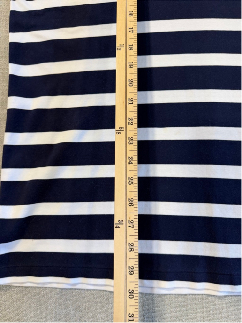Polo Ralph Lauren navy blue white striped short sleeve cotton polo XL - Picture 8 of 8